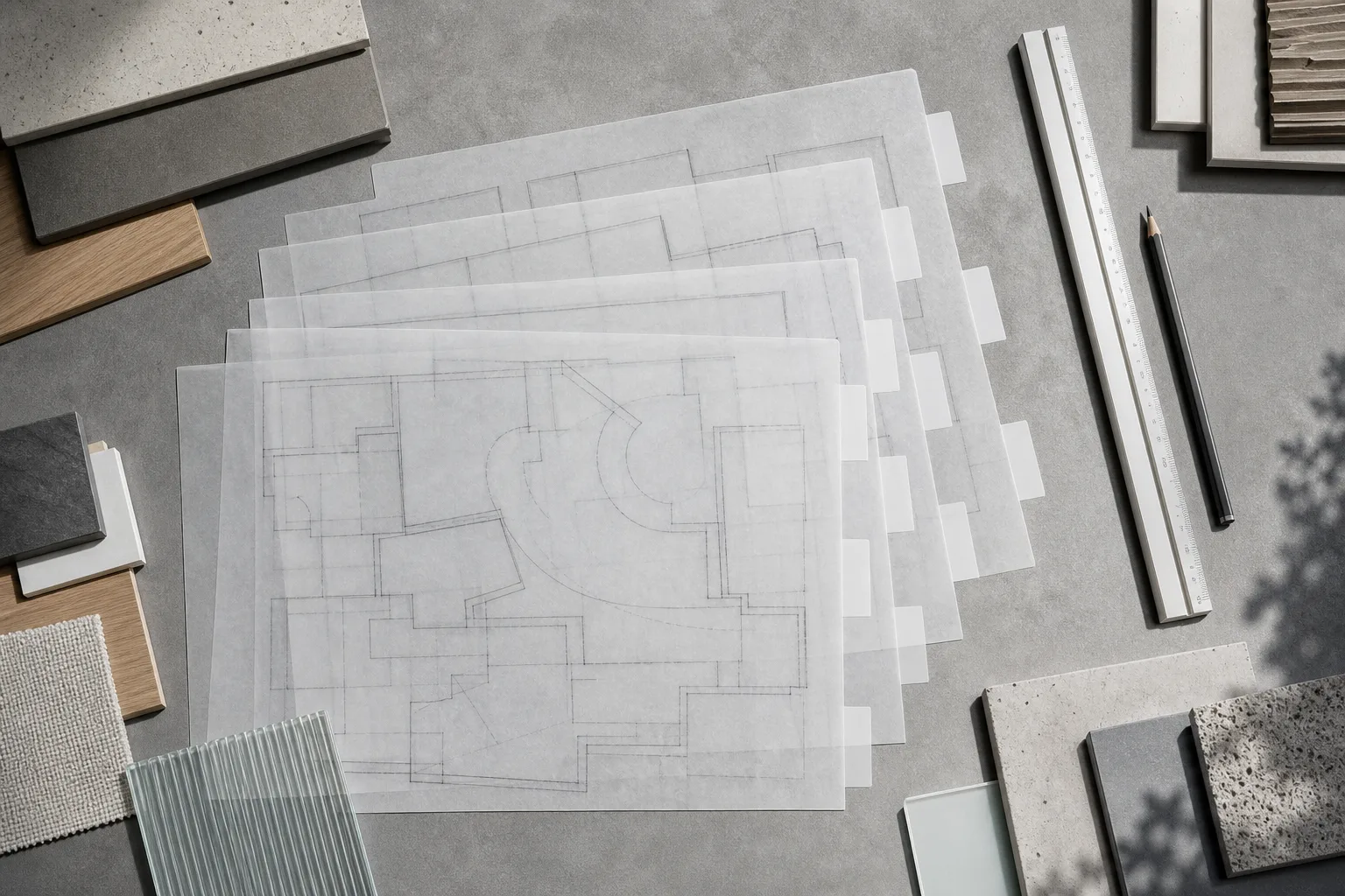 Drawings and supporting materials reviewed together
